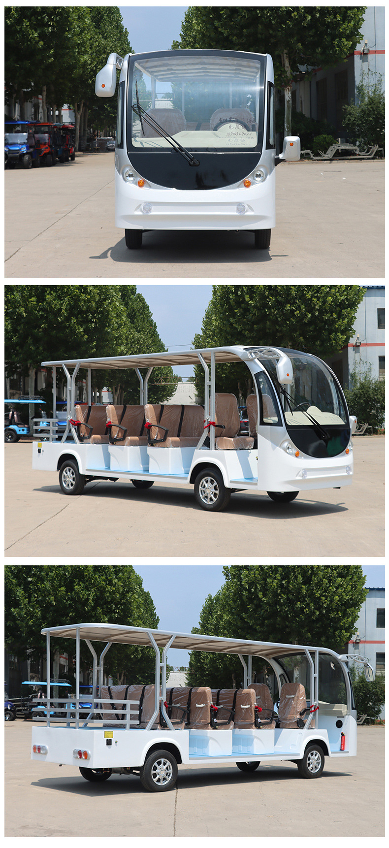 Semi-Enclosed Electric Sightseeing Car Tourist Car Building Tour