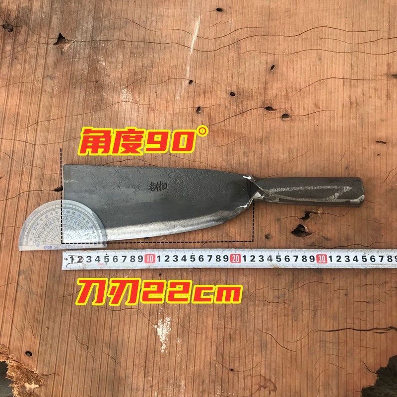 柴刀锻打弹簧钢竹刀弯刀65锰钢加厚树刀伐木户外开路刀独立站代发