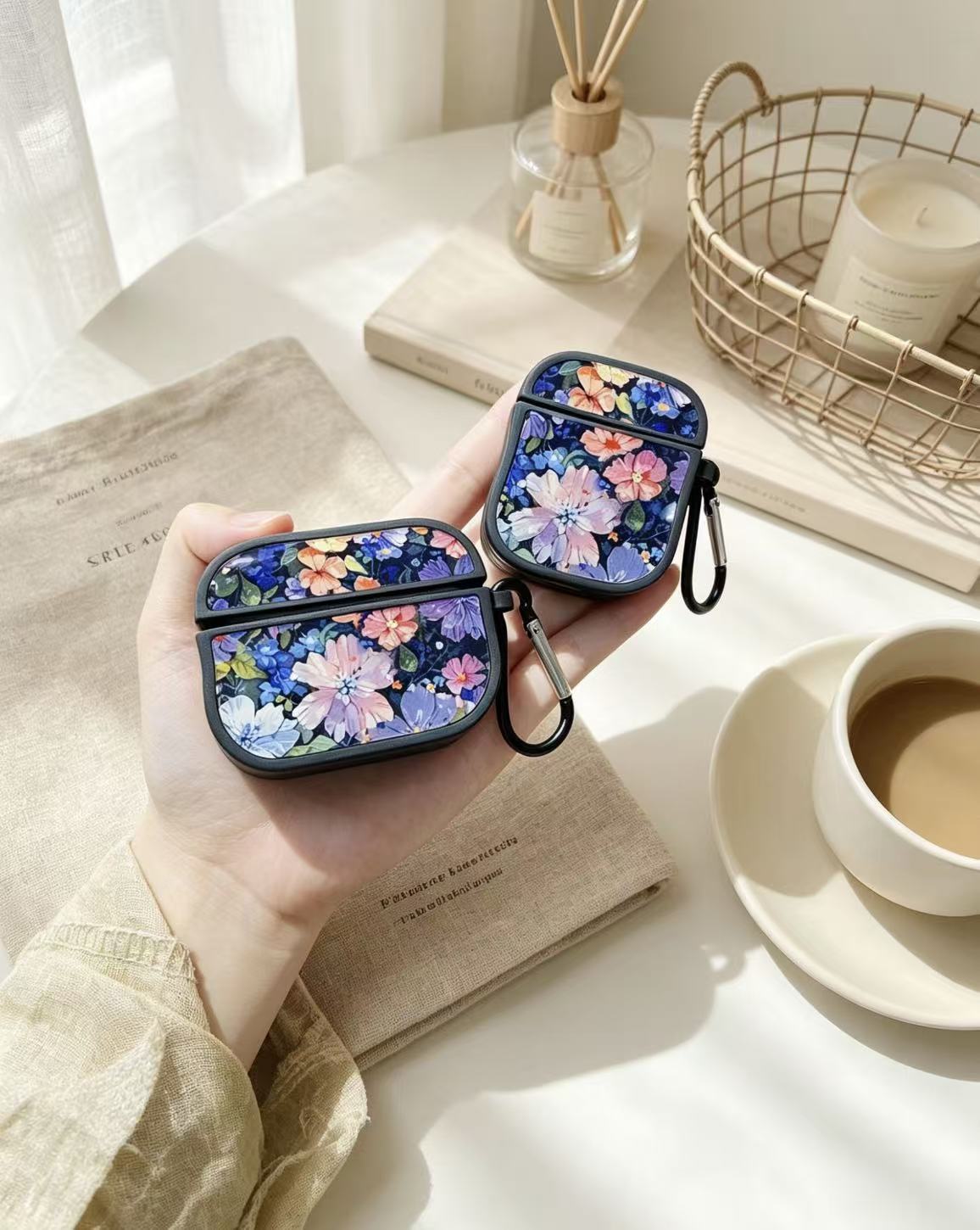 Flores camufladas, estando de auriculares para Apple Airpods pro3 estando de auriculares, espejo de vidrio image 6