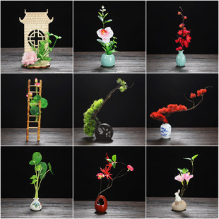 Hotel flower sashimi dishes embellishment catering special plate decoration flowers and plants small ornaments artistic conception cold dish type flowers and plants