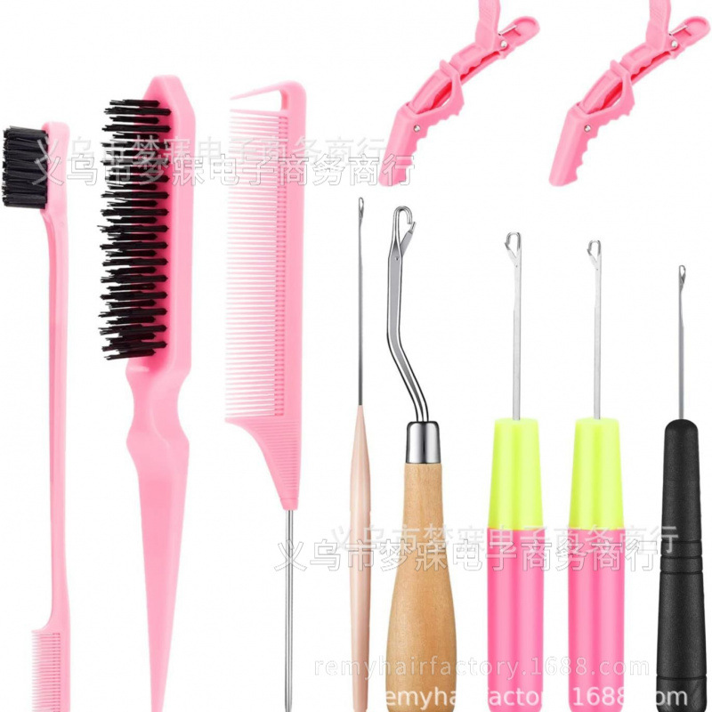 10pcs夹子理发店diy盘发美发夹侧边鸭嘴夹鳄鱼嘴染发夹烫染卷发夹