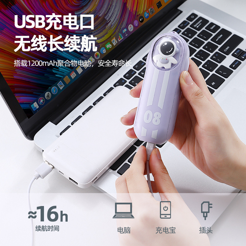 2025 新しいハンドヘルドファンスペースマン折りたたみファン USB ポータブル屋外サイレント強風ファン|undefined