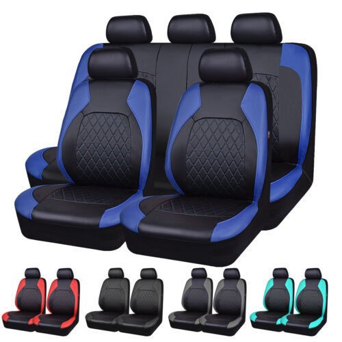 Cross-Border Foreign Trade Car Seat Covers, Single-Line Diamond Quilted Embroidery, Curved Leather, Pu Leather, Artificial Leather, Export to Europe and America