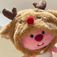 新しいかわいいヘラジカの頭のカバーloopyのぬいぐるみのペンダントの少女の心の学生の携帯のビーバーの露比のカバンは飾ります。