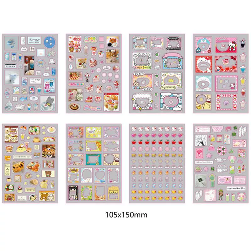 42 штуки без повторяющихся наклеек на пленку, Senbeel Clover Kitty, Easy Bear West Tomato Ancient Morning Wind Patch