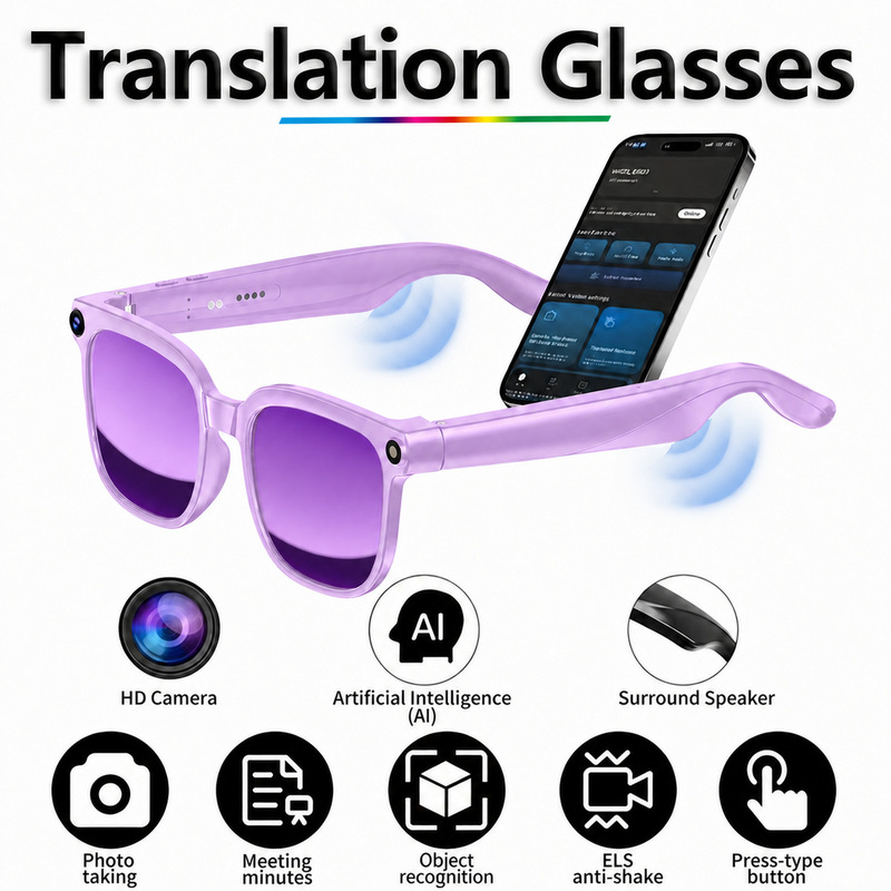 Cross-border XK ONE PRO Smart Glasses AI Image Recognition Conversation Translation 100MP Pixel Voice Photo Taking Video Recording Cross-border XK ONE PRO Smart Glasses AI Image Recognition Conversation Translation 100MP Pixel Voice Photo Taking Video Recording