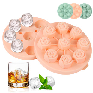 Rose Ice Cube Ice hockey mold whiskey silicone ice box silicone ice cube ice hockey food grade frozen ice cube