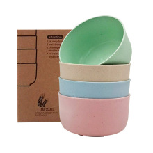 外贸小麦秸秆碗简约家用米饭碗学生宿舍泡面碗儿童防摔碗汤碗套装