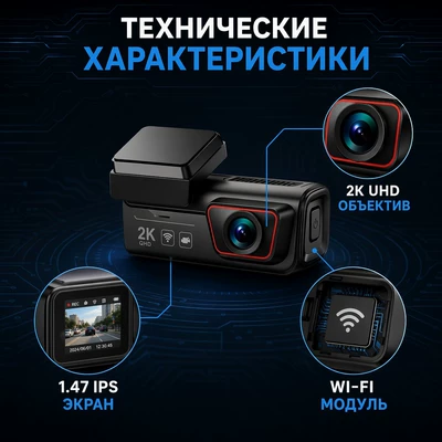 Driving recorder front and rear dual-recording dashcam