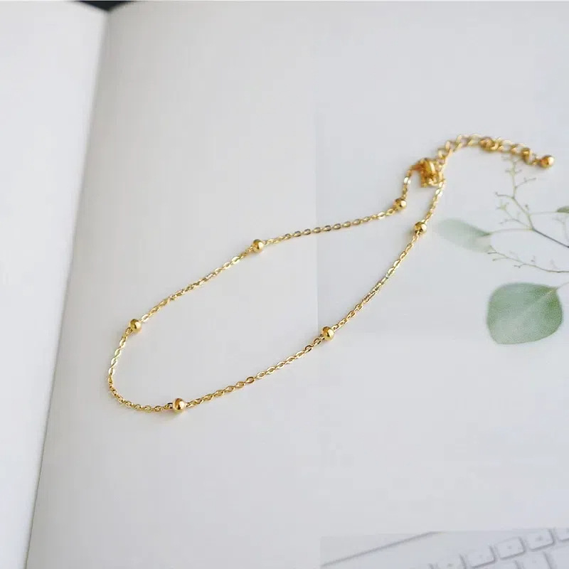 S925 plata esterlina chapada en oro de 14 quilates clásico peones de oro para mujeres de verano viaje de moda versátil diseño minimalista accesorios de pie