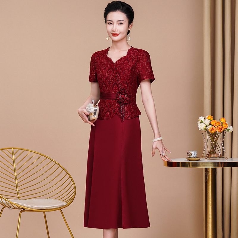Young Mother's Dress, Accessible Luxury Dress, Noble Elegant, Mother-In-Law's Wedding Evening Dress, Fashionable and Can Be Worn at Ordinary Times