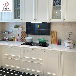 Nanjing factory household cabinet production modern minimalist quartz stone countertop cabinet whole cabinet wholesale
