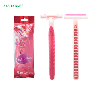Alshabab Jipai Factory Direct Sales Cheap and Good Things 5 Pieces/Pack Double-Layer Stainless Steel Blade Razor