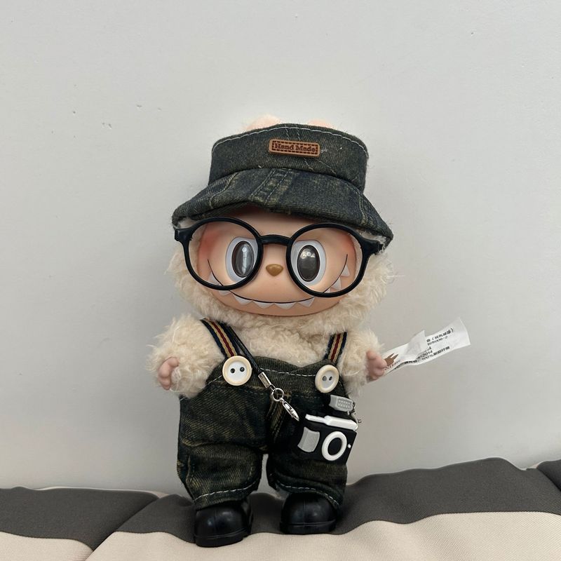labubu一代可穿娃衣拉布布17cm公仔可爱换装休闲套装裙子衣服|undefined