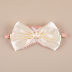 Princess Bow Eye Mask, Satin-Like Fabric Eye Mask for Sleeping, Sleep-Enhancing & Light-Blocking, Eye Relief & Protection Cover