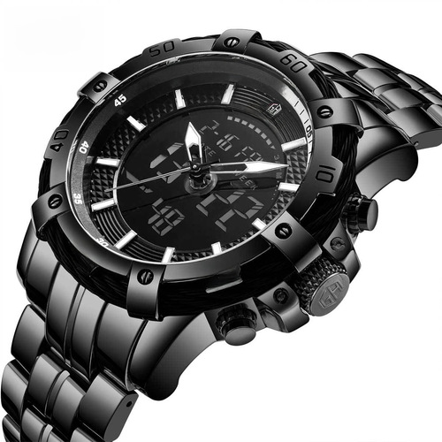 GOLDENHOUR New Men's Watch Multifunction Timing Sports Electronic Quartz Watch Water-Resistant Watch