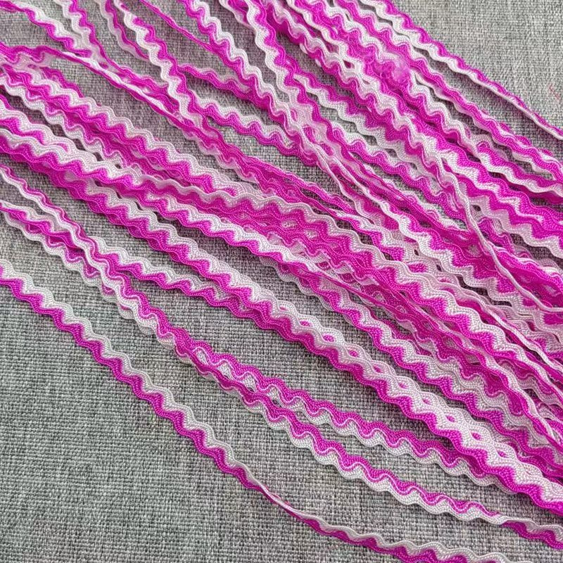 Spot bicolor en forma de S ondulado correas 5mm polipropileno ola de agua encaje étnico drama traje sombrero material hecho a mano