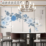 定制酒店前台刺绣硬包背景墙现代轻奢客厅电视背景墙卧室床头软包