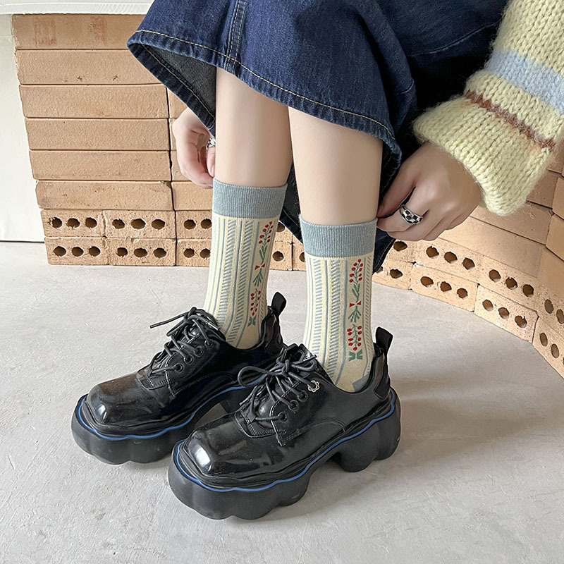 55g Weight Socks Classification Socks Lingerie Type Cotton Fabric Type A Pair Quantity Daily Occasion Comfort Function Multicolor Pattern Autumn&Winter Season Women's Gender Vacation, Simple Style Style Women's Vacation Simple Style Multicolor Cotton Crew Socks A Pair 12
