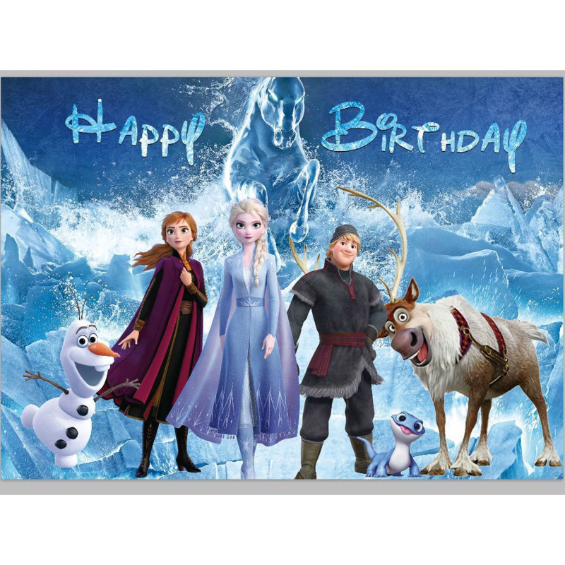 アナと雪の女王の誕生日パーティークロスボーダー写真背景漫画子供の新しい背景リビングルーム|undefined