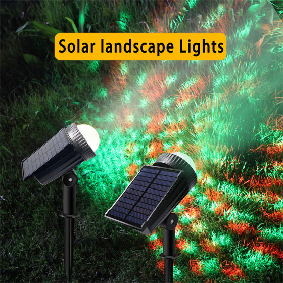 Solar outdoor garden lamp projection spotlight lawn lamp water drop lamp wall lamp road courtyard garden light tree lamp