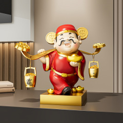 富の神の富の装飾品新しい中国風のリビングルームオフィスショップフロントデスクの装飾新築祝いの引っ越しオープニングギフト