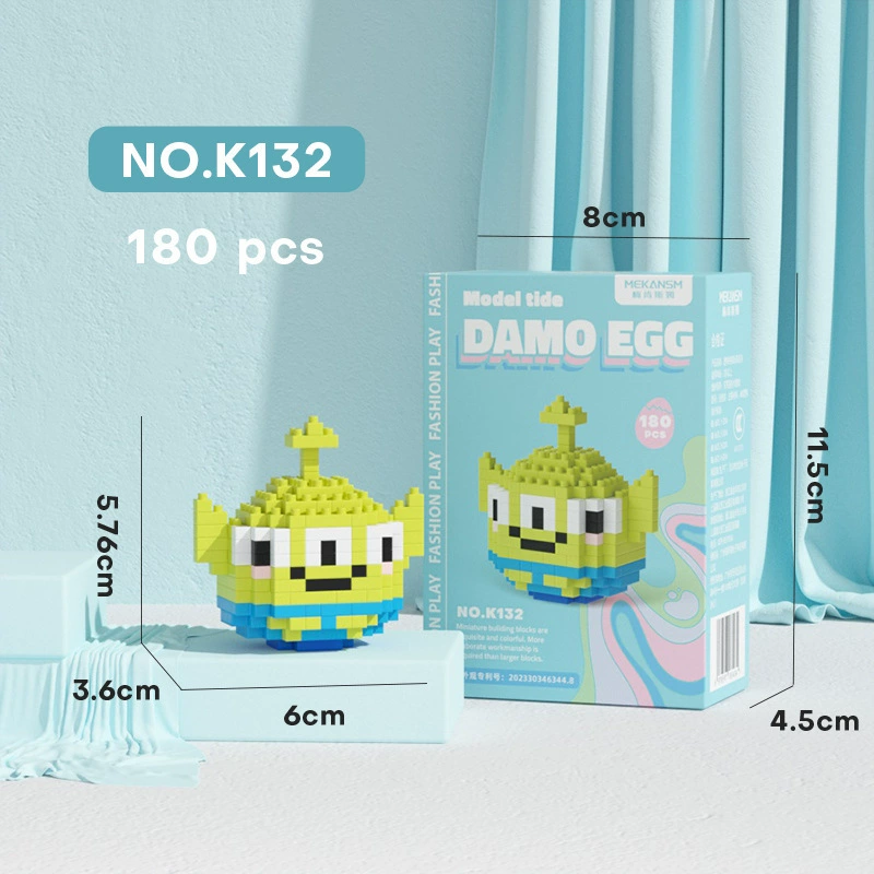 Building block cartoon egg doll set, small-particle constructor, 120–237 pcs, birthday gift