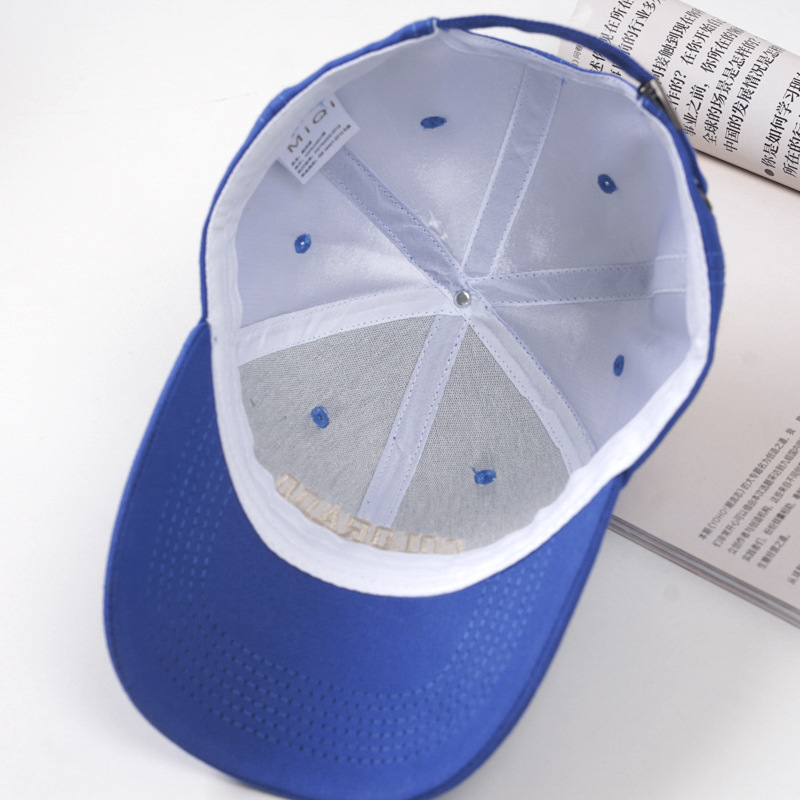 Women's Autumn New Hard Top Baseball Korean Version Fashion Letter Embroidered Wide brim Duck Tongue Hat_voghion.com