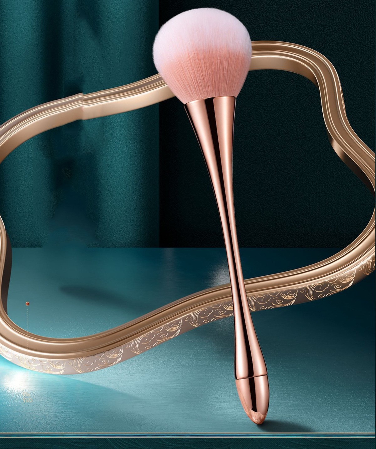 Pequeño cepillo de maquillaje de cintura, cepillo de blush, un solo pincel de pintura grande, pelo suave, herramientas de maquillaje de uñas.