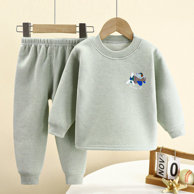 子供用ベルベット保温服セット子供用パジャマ|undefined