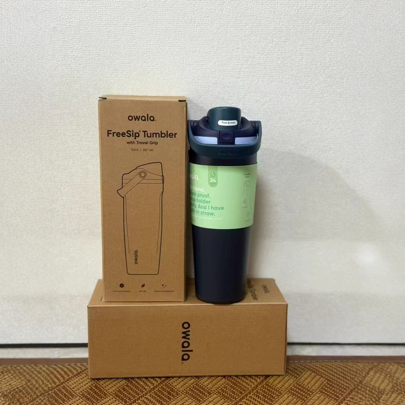 owala同款水果杯304不锈钢保温杯大容量手提运动水杯双饮吸管杯|undefined
