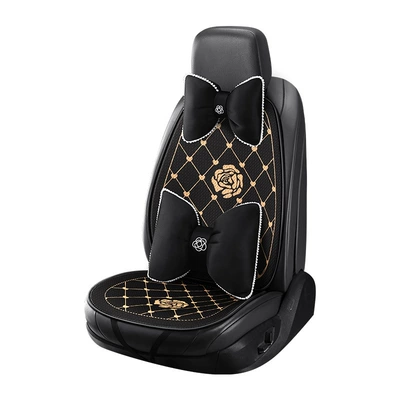 Cool pad — Rose Flower Houndstooth Car Seat