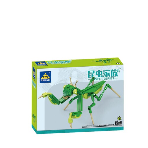 Compatible with LEGO Kaizhi 80040 insect building blocks animal children's toys mantis grasshopper street stall prizes wholesale