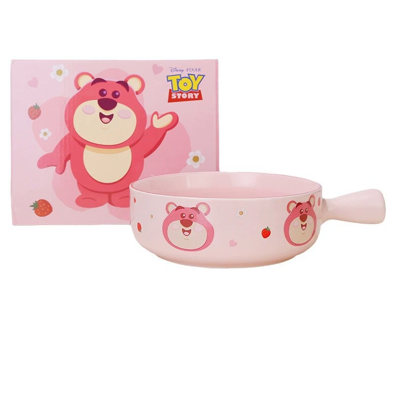 Ceramic Tableware (Disney) Strawberry Bear Spoon & Bowl Set, Handle Mug, Gift Box