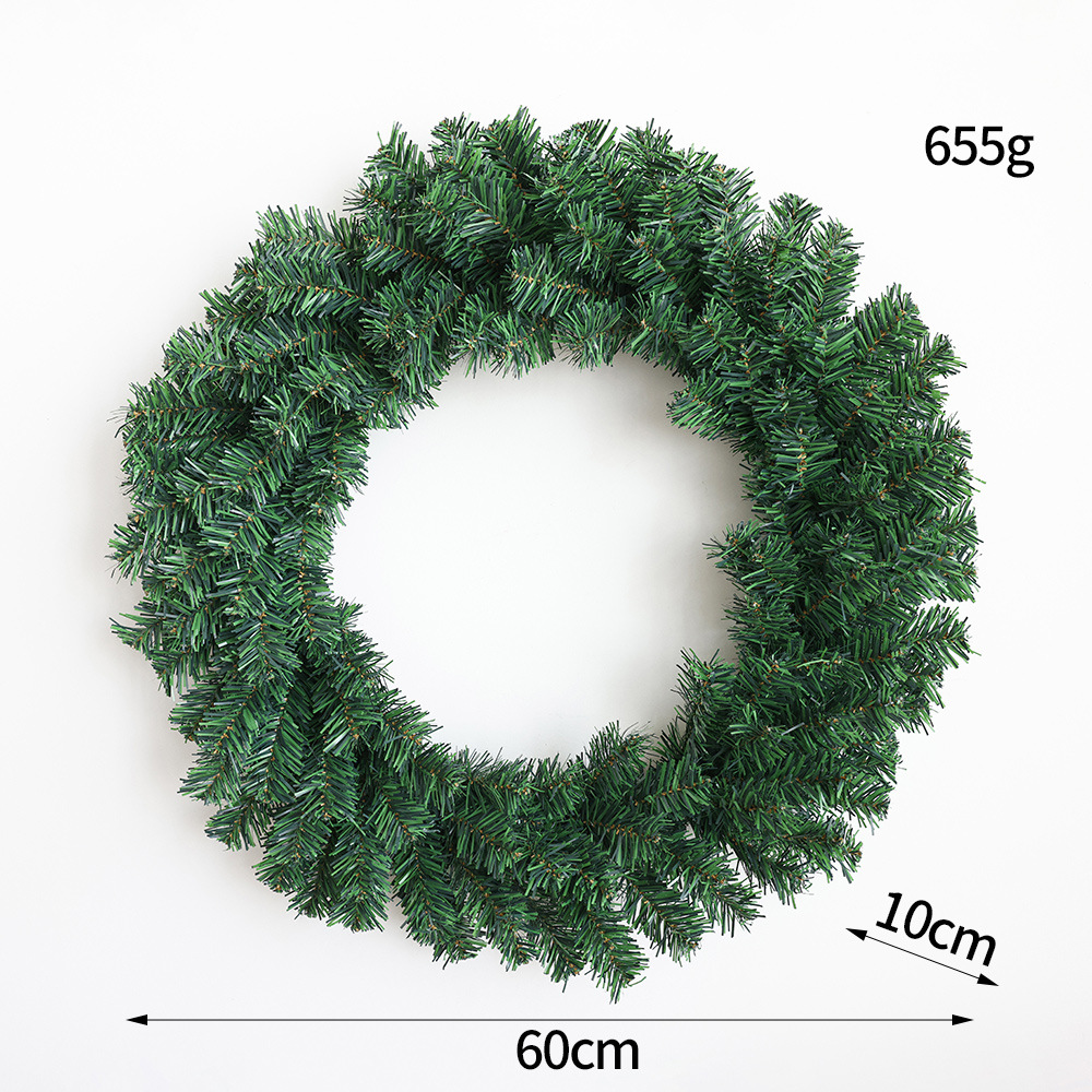 Guirnaldas de Navidad transfronterizas sin decoración guirnaldas de plástico de PVC simulación guirnaldas accesorios de decoración de vacaciones pueden mezclar lotes