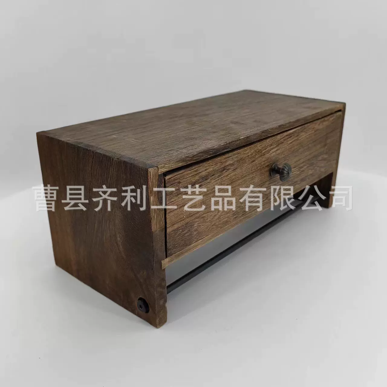 实木墙上置物架壁挂式卫浴洗漱用品收纳架毛巾挂架化妆品整理架