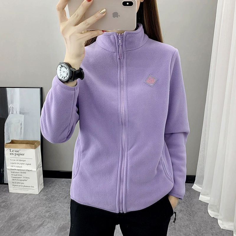 Осенне-зимнее флисовое пальто для пар Костюм для альпинизма на открытом воздухе из кораллового флиса Теплое утолщенное подкладка для одежды для мам среднего и пожилого возраста