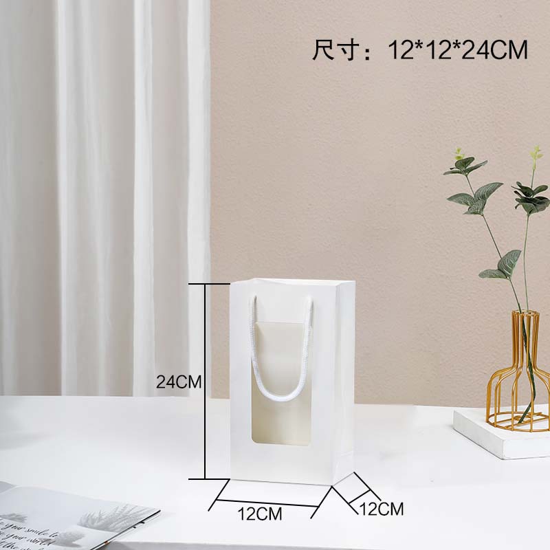 Día de la madre ventana transparente bolso al por mayor del día de San Valentín 520 ventana muñeca fresco ramo bolso bolsa de embalaje