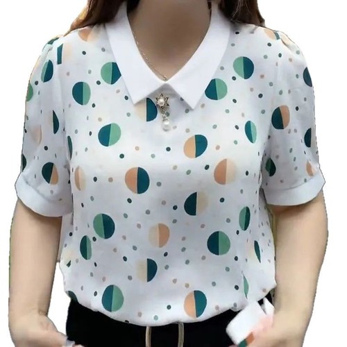 Women's T-shirt 2025 Summer Short-sleeve Top Mother's Dress Trendy Fashion Casual Blouse Stylish Versatile Small Shirt
