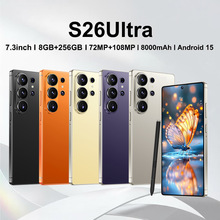 新款跨境手机s26 ultra大屏智能手机全球版5g安卓15热销爆款8+256