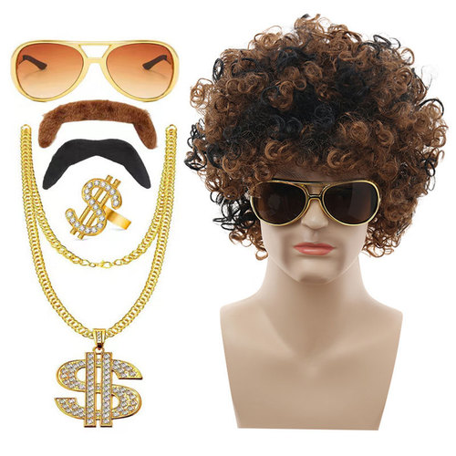 Bestselling heavy metal punk hairstyle 80s hippie hip-hop fan hair rock explosion head hair set