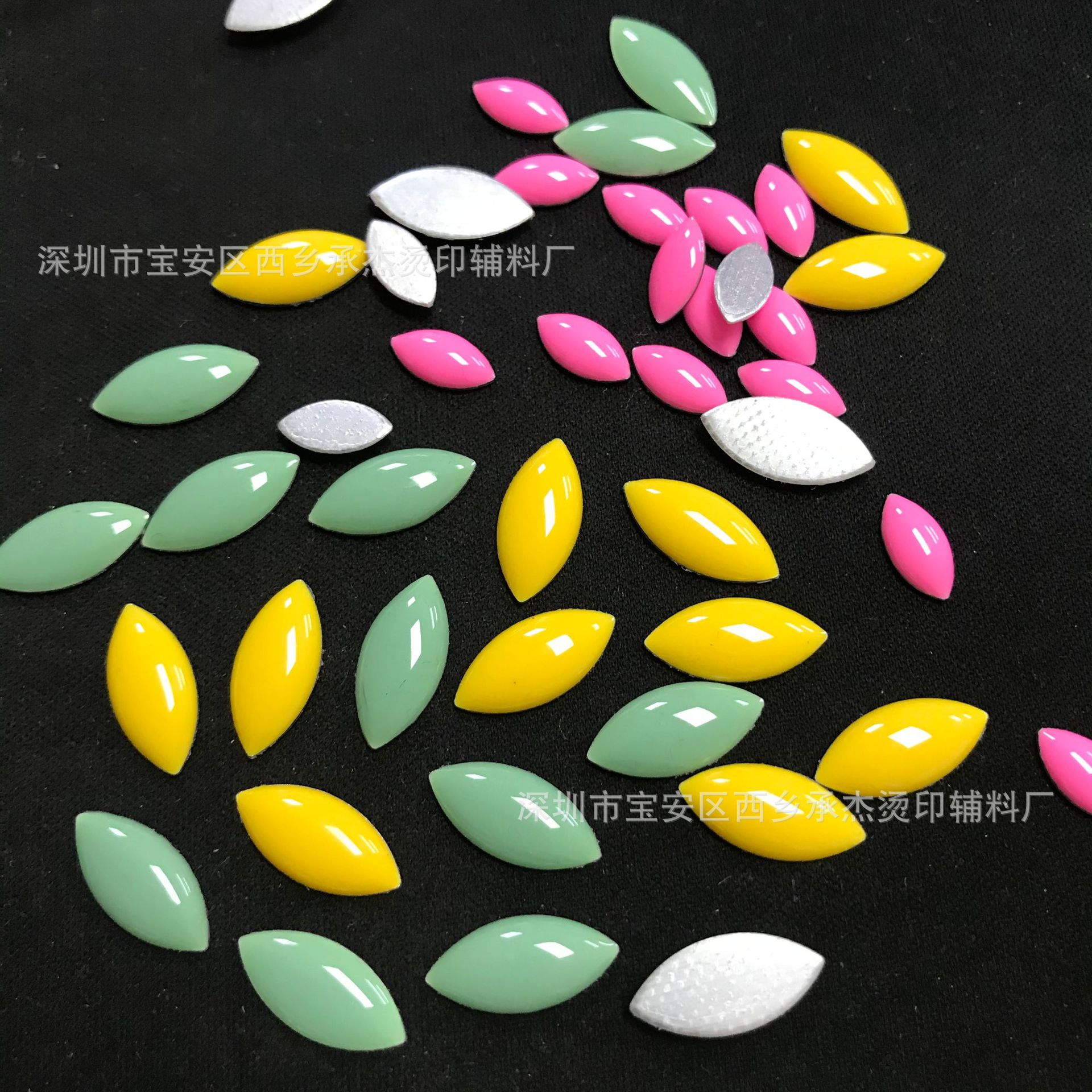 进口滴胶珠 光面树脂马眼烫片 服装辅料烫图烫钻进口热烫印饰品