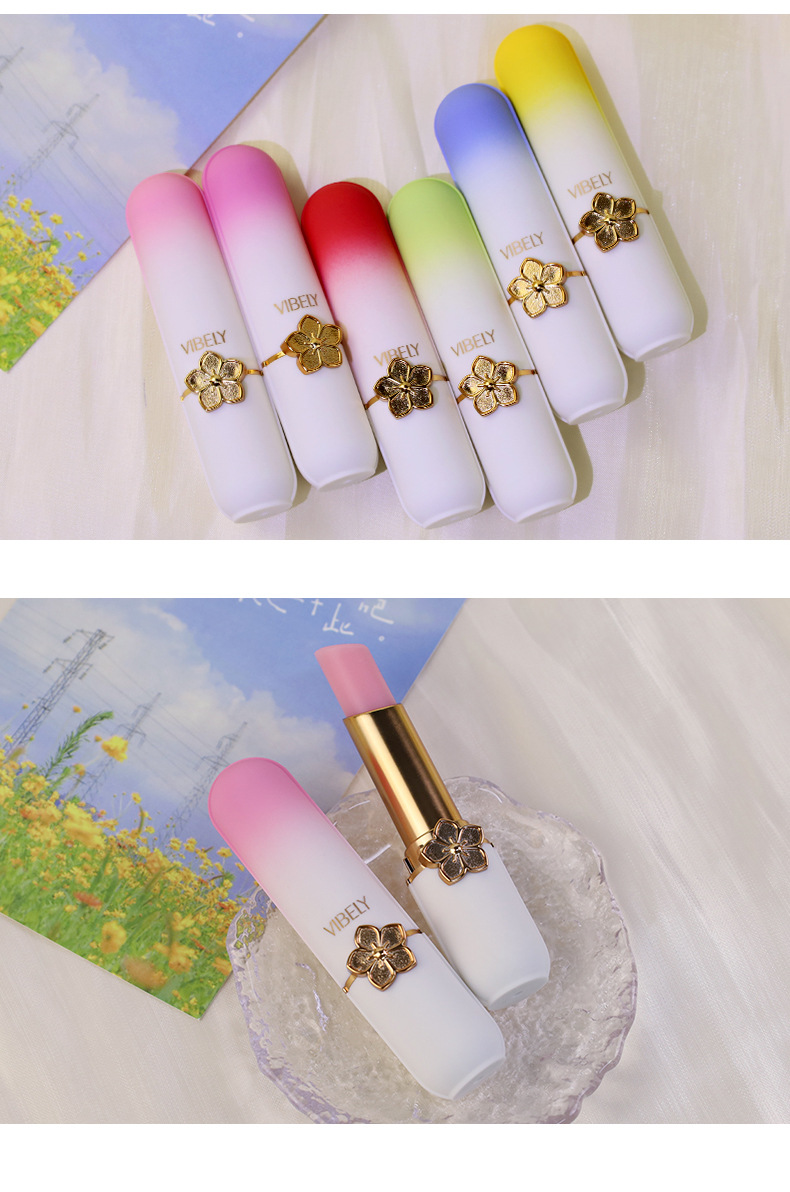 VIBELY Personalized Moisturizing Color-changing Lip Balm Anti-dryness and Cracking Fruit-Flavored Healthy Lip Balm Cross-border Makeup undefined