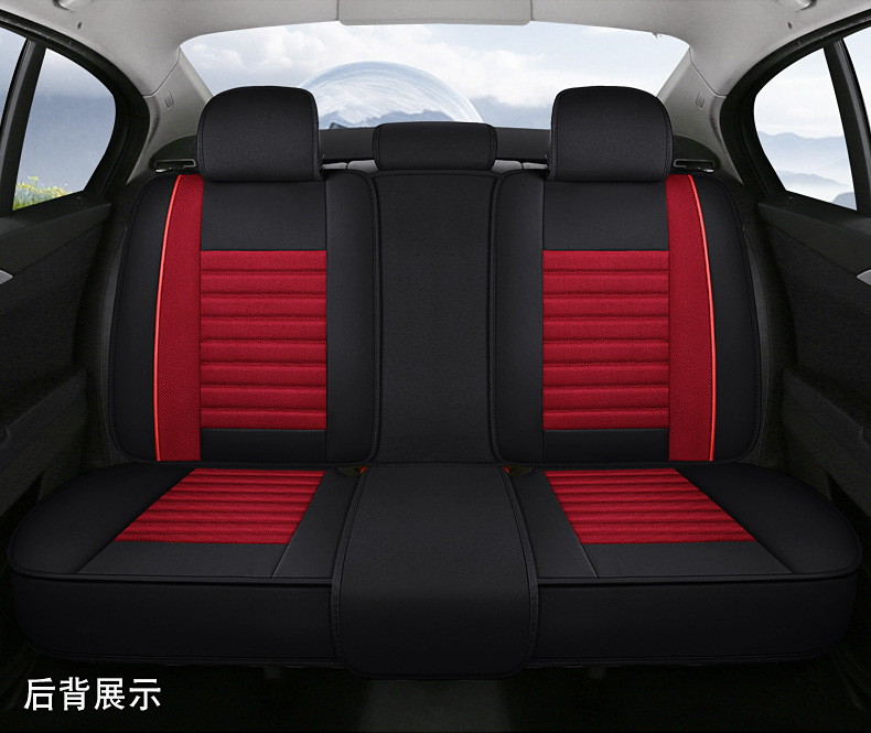 Linen Fully Enclosed Car Seat Cushion Seat Cover Cross-Border Foreign Trade Car Seat Cushion Universal Four-Season Car Seat Cover Car