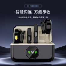 新品Q9无线领夹麦克风带充电仓二托二直播手机录视频降噪伴奏监听