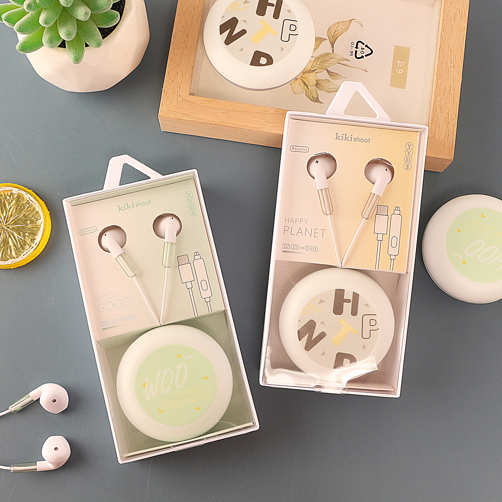 Wired Earphones With Cartoon Design For Type-c Usb Devices_voghion.com