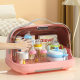 Baby Bottle Storage Box Baby Tableware Storage Box Rack Drain Rack Dustproof with Lid Baby Food Supplementation Tool Storage Cabinet