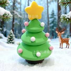 跨境马卡龙Q版圣诞树 摆件装饰少女礼物小清新