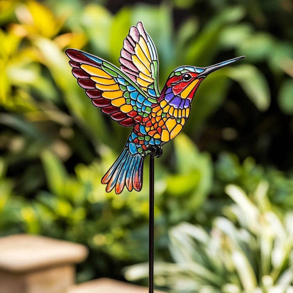 Acrílico en maceta pájaros caracol inserto decoración de maceta vidrio tintado inserción de suelo