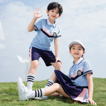 幼儿园夏季园服小学生校服班服夏天短袖纯棉宽松儿童毕业拍照夏装